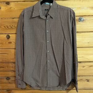 Paul Smith PS Burgundy Guitar Cuffs Long Sleeved dress shirt Medium